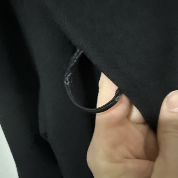 Vintage Christian Dior Loro Piana Black Lambswool Coat 60s Shawl Collar USA 14 - Picture 6 of 7